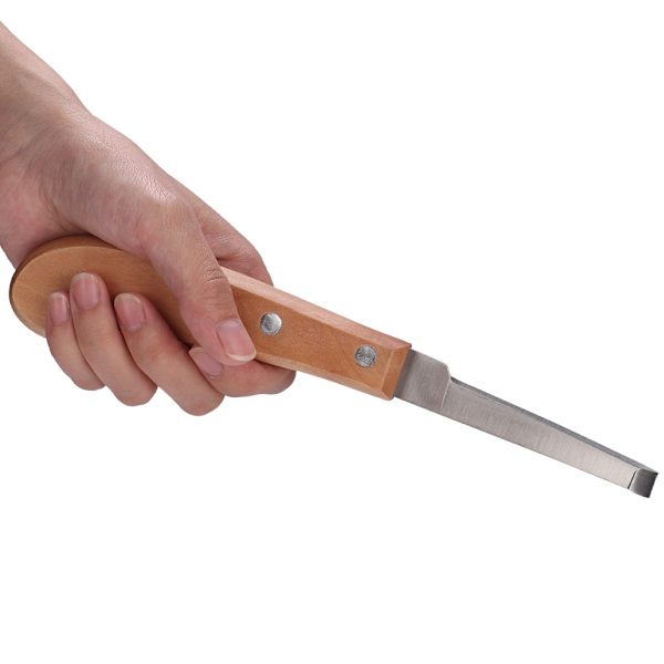Rak bladform i kolstål hovkniv Trimverktyg för nötkreaturshästar (höger hand)