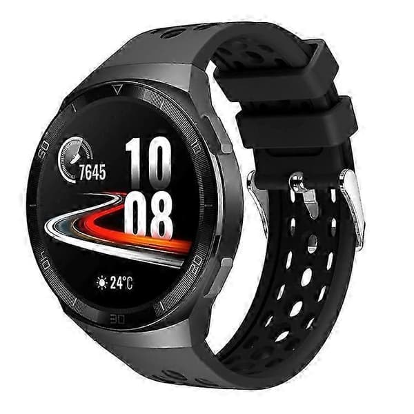 22 mm myk silikonrem til Watch GT 2e - Komfortabel rem Black