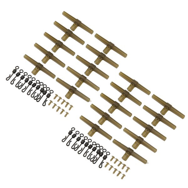 20 sett Anti-tangle armer Sidebøyer Kit Holdbare Swivels Karp Fisketilbehør Kit