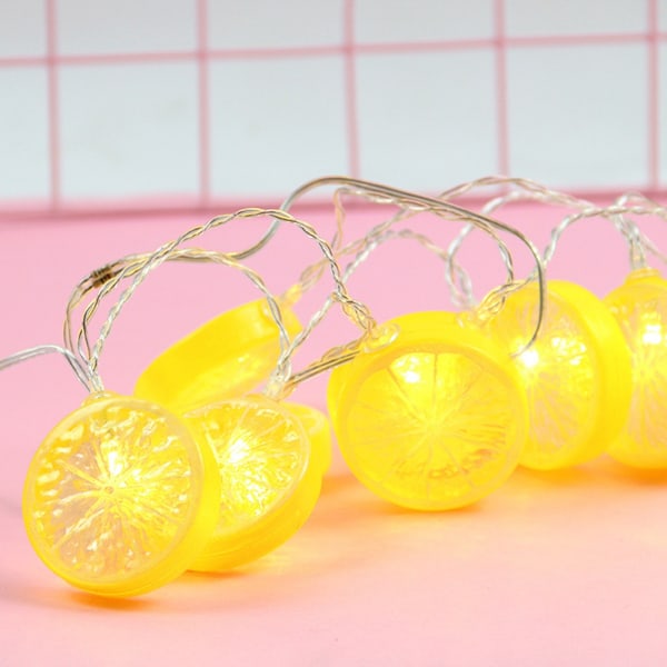 1,5 m 10 LED-lysstreng Have Julbelysning Holiday Party Dekoration (citron)