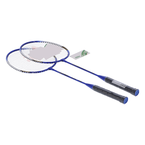 SG8010 2-spelares badmintonracketset Lättviktsfiberracketar för vuxna och barnBlå