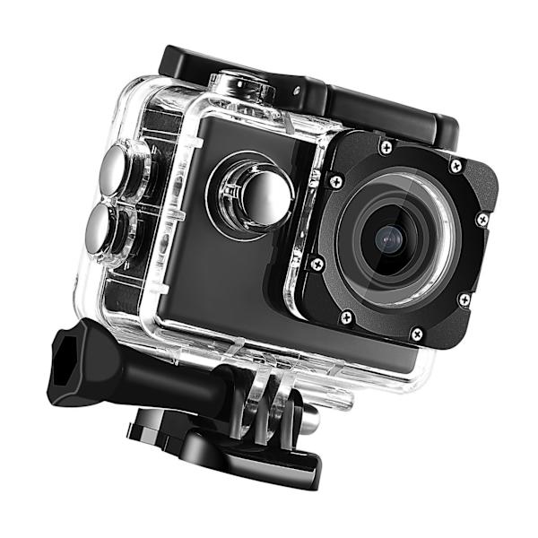 K1080HD 12MP Undervanns vanntett videokamera Utendørs sykling dykking Sport Actionkamera Svart