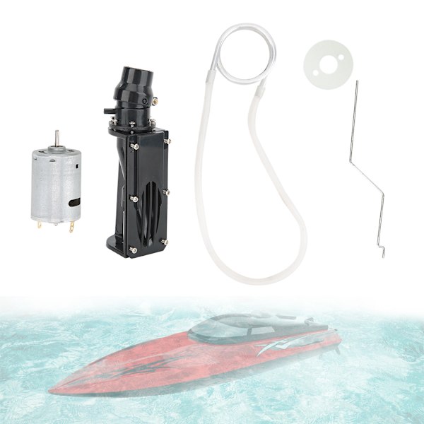 380 Motor Vattenjetpump Spray Propeller Fjärrkontroll RC Båtillbehör Delar Svart