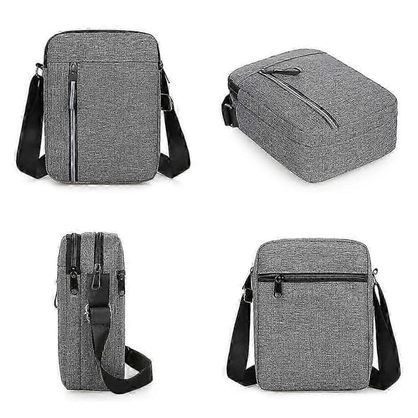 Mode Herre Solid Justerbar Rem Skuldertaske Vandtæt Skuldertaske Messengertaske[LD] Grey
