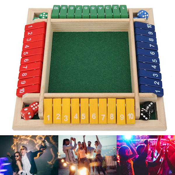 Tärningsspel Mattespel Träskiva Pub Bar Fest Familj Förälder Barn Interaktivt spel