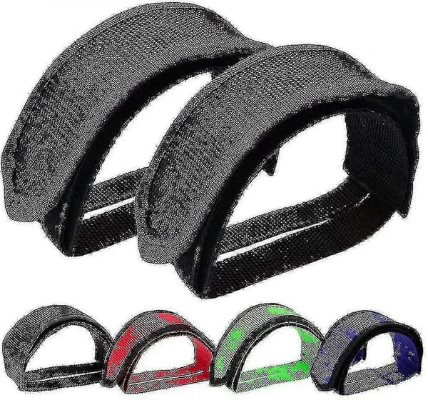 2-pack, cykelpedaler med tåclips för fasta cyklar