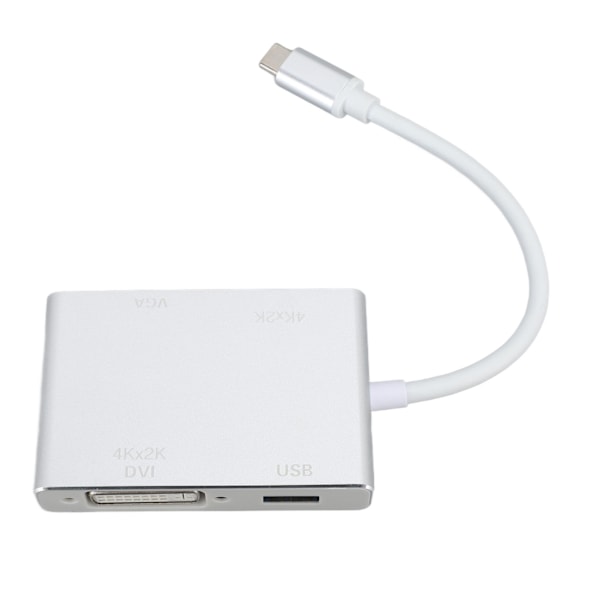 4-in-1 USB C Hub, Type C to USB 3.1 HDMI DVI VGA Adapter, Multiport Latausliitäntä