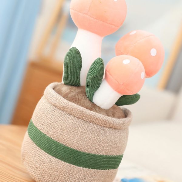 Plush-kasvikoriste söpö kasvi Plush-lelu Ihoystävällinen täytetty koriste pöydälle autoon toimistoon vaaleanpunainen 35 cm/13,8 tuumaa (0,195 kg/6,9 oz)