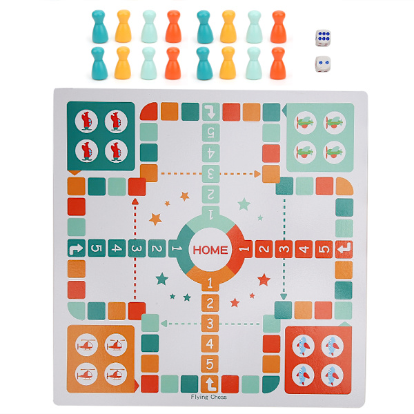 Flygande schack Snake Ladder Schackleksak Multifunktionellt pedagogiskt brädspel för barn (Flying Chess Snake Ladder Schack)