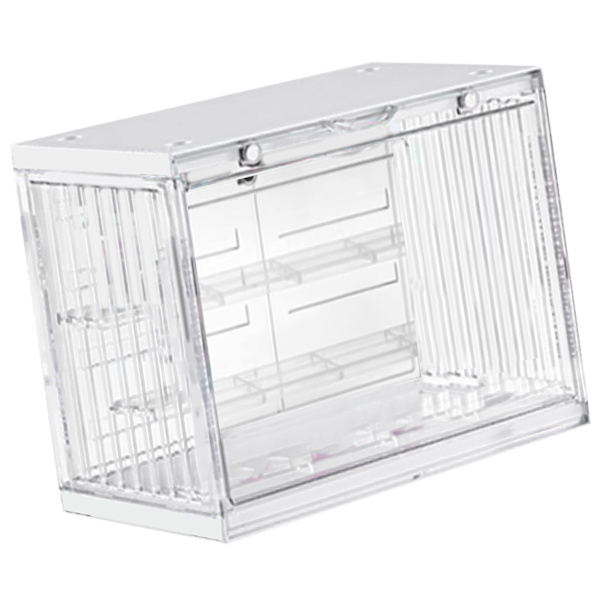 Plast Action Figur Vitrine Hylla Dammtät Figur Samlarföremål Display Box Stapelbar docka Vitrine med dörr Transparent
