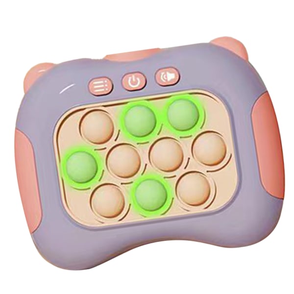 Quick Push Bubbles Spelleksak Pedagogisk dekompression Light Up Pop Pusselleksak för vuxna Barn Äldre Taro Lila