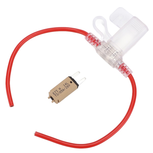 31,5 cm Bilssikringsholder 12AWG Vandtæt med Manuel Nulstilling 5A Sikring TPE+ PVC til RV Yacht Bagagerum