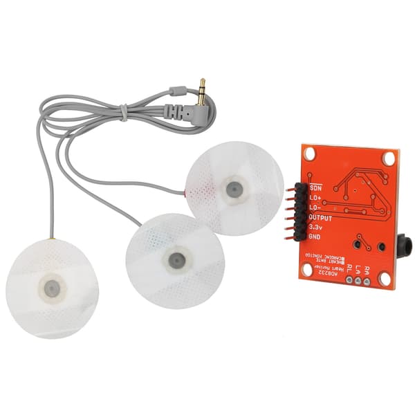 AD8232 Modul EKG Sensor Kit Pulsmåler Måling med Elektrodeledning DC3.3V