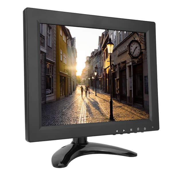 10 tommers HD IPS LCD PC Datamaskin CCTV Skjerm (US-plugg)