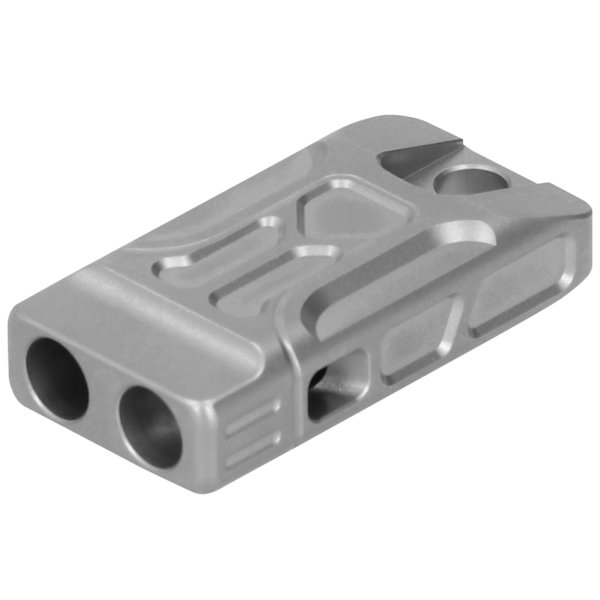 Emergency Survival Whistle Titanium Legering dubbla rör 120 decibel visselpipa för utomhusSandblästring