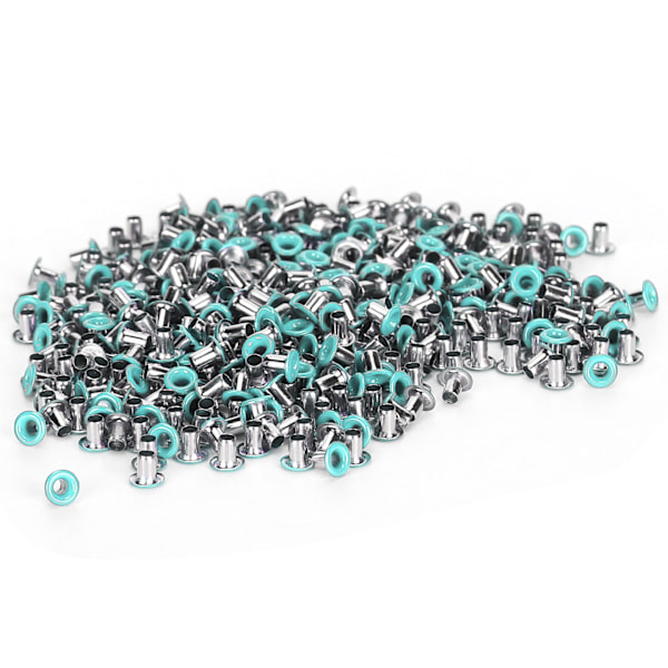 500 st Mässingsöljetter 2mm Innerhål Färgglada Grommets Kit för Kläder Skor Väska DIY Hantverk Grön