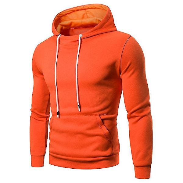 Orange Herr Hoodie Pullover Sweatshirt Tröja - 3XL