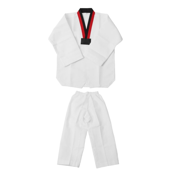 Barn Vit Taekwondo Uniform TKD Kostymer Kläder WTF Karate Judo Taekwondo Dobok Kläder