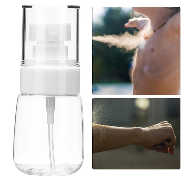U-formad sprayflaska tjockbottnad Ultrafin Mist Kosmetikaflaska 30 ml (Transparent)