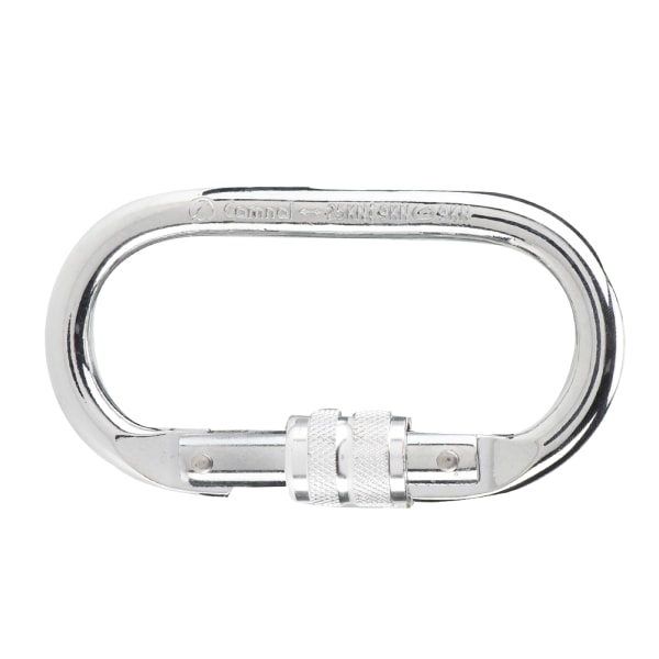 Säkerhetslås O-format spänne Utomhus bergsklättring Rescue Carabiner Utrustning Silver