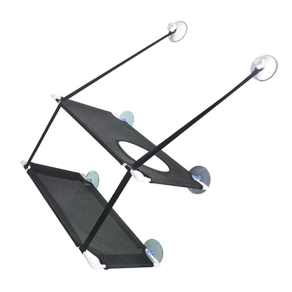 Cat Hammock Double Layer Hanging Installation Strong Suction Cup Soft Cat Window Perch Rest Seat Black