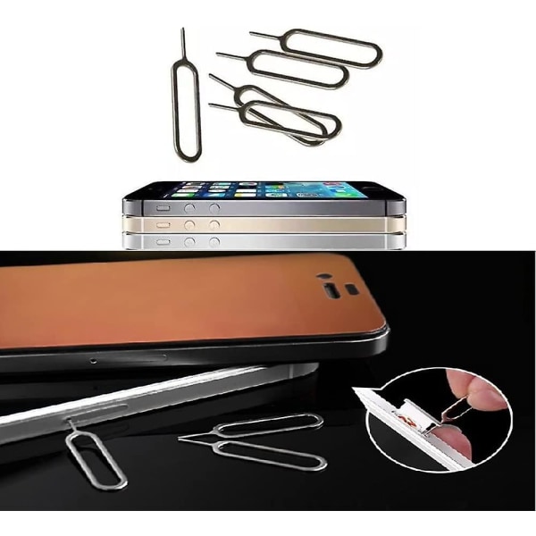 10 stk åpningsverktøy for fjerning av simkort, nåleåpner for brettutkast, nålåpner, universell sim-utkasterverktøy for iPhone, HTC, Samsung Galaxy, smarttelefon
