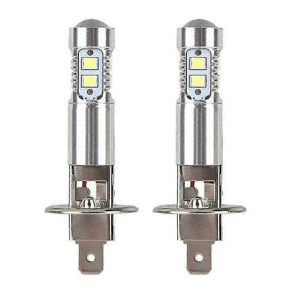 2x H1 LED-frontlyspærer Fjernlys/Nærlys Tåkelys Sett 6000K Plug & Play[LD]