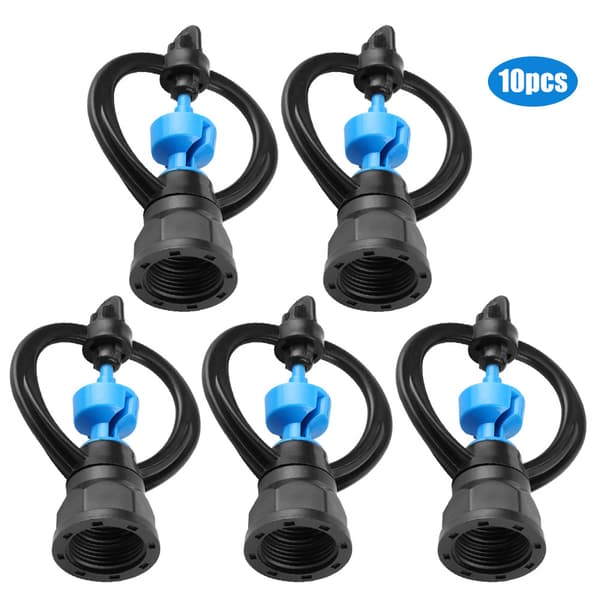 10 pcs Internal Thread G1/2 G3/4 Plastic Rotating Sprinkler Lawn Irrigation Spray Nozzle