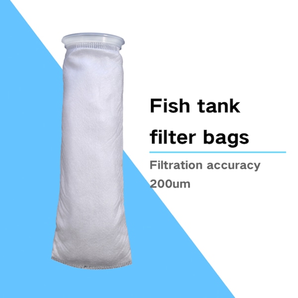 Akvariumfilterpose Mesh Bag Lettvekt Ringfiltersokk 200um