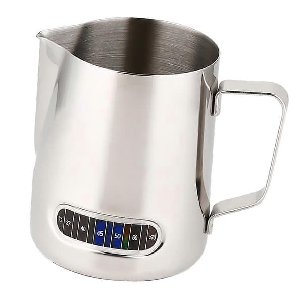Mælkeskummerkande i rustfrit stål i 600 ml kaffe latte med termometer