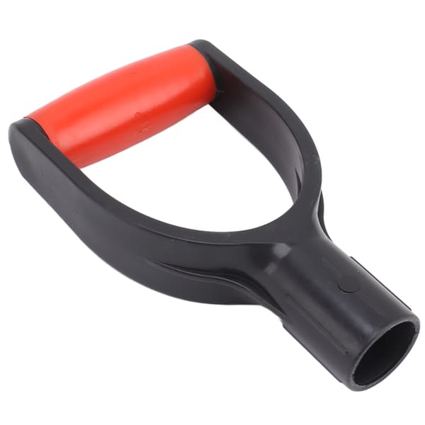 Spade D Grip Handle 32mm Inner Diameter Silicone Grip Reinforcement Snow Shovel Handle Replacement for Digging Raking Tool Red Black