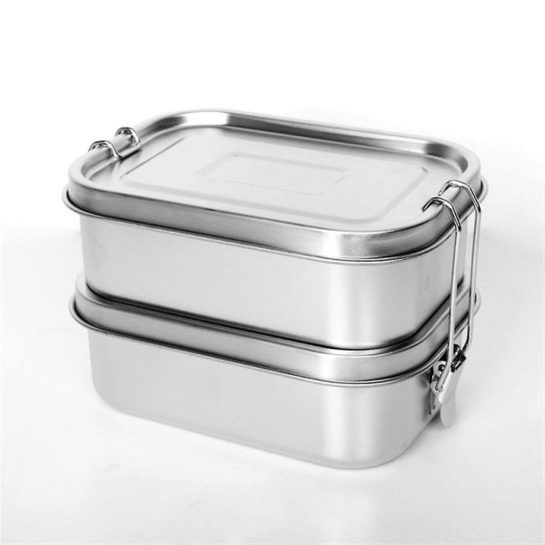 Lunchbox "dubbel Lunchbox i rostfritt stål Läcksäker Lunchbox" 1.5L