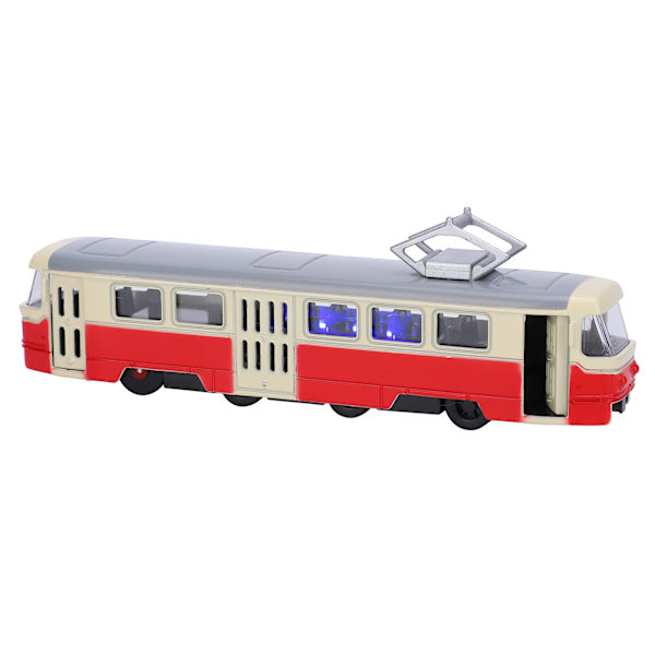 1:90 Lastuauto Vetoauto Leikkiauto Lapsille Metalli Simulointi Automalli Koriste Valoilla ja Äänillä (Punainen)