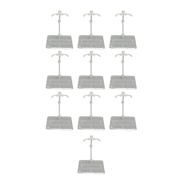 10 sæt Action Figur Stativ Transparent Akryl Anime Figur Display Stativ Støtte Holder Base