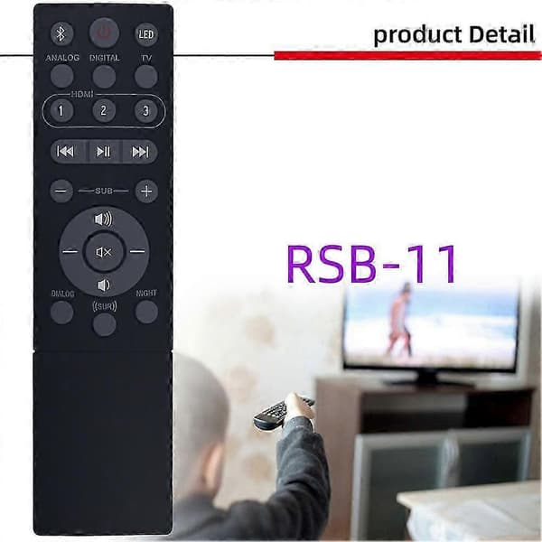 Fjernkontroll RSB-11 erstatter 1063117 kompatibel med Klipsch Soundbar-system