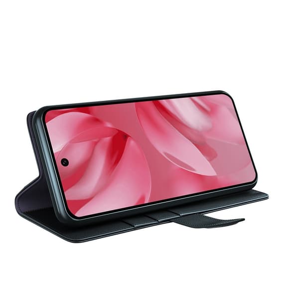 Google Pixel 10 Cover Premium Ægte Læder Sort 65