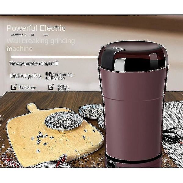 Elektrisk kaffekvern i rustfritt stål for hjemmebruk