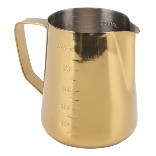 Melkeskummer Dual Scale 304 Rustfritt Stål Melkeskummer Kopp Kaffe Dampkanne For Latte Art 550ML Gull