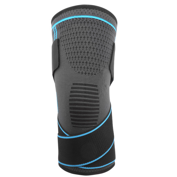 Utomhus Dual Sports Knäskydd Andas stickad Knäskydd Dubbla tryckband Knäskydd Blå L