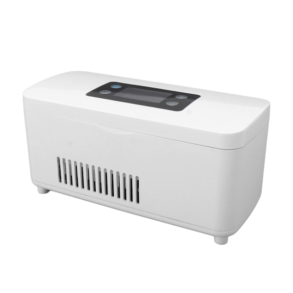 Insulinkylare Kylbox USB-laddningsport förseglad 100‑240V Bärbar insulinkylbox för förvaring Medicin Vit US-kontakt