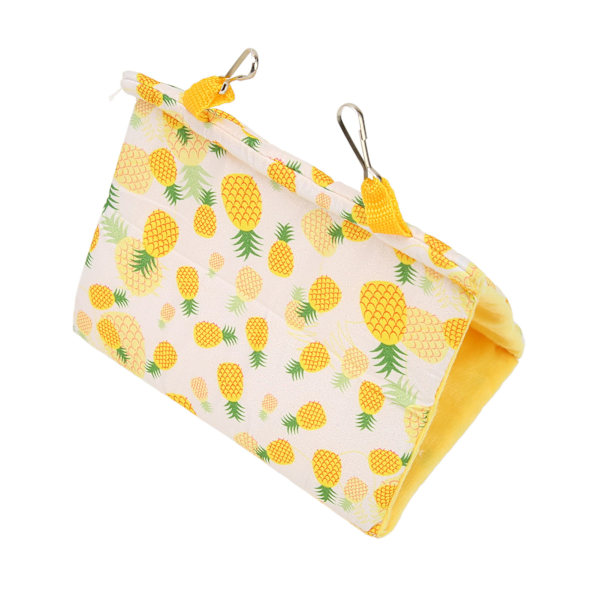 Papukaija Hängimatto Kolmio Polyester Keltainen Ananas Kuvio Lintupesä Pesä Ontto Ja 2 Koukkua Neljälle Kaudelle S Keltainen Ananas