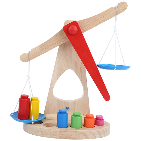 Trävågar Våg Pedagogiska barn Kid Kindergarten Math Teaching Toy