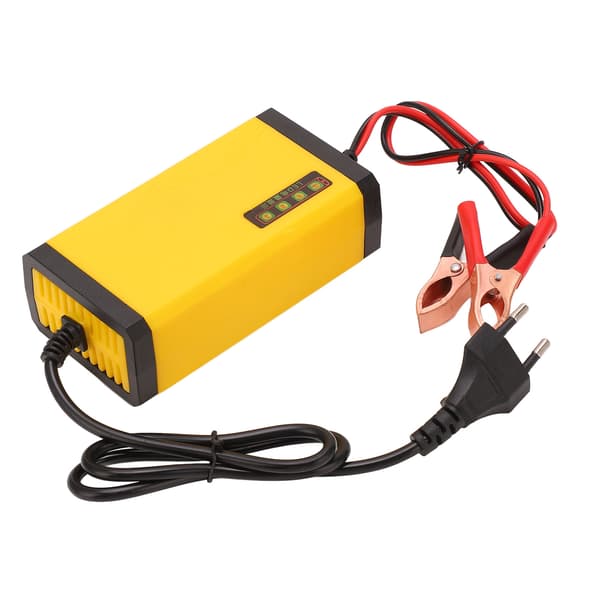 Smart 12V Batteriladdare LCD-skärm Multifunktionell EU-kontakt