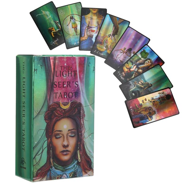 Tarotkortlek Hologrampapper Engelsk version Ödesdivination Brädspel Leksaker
