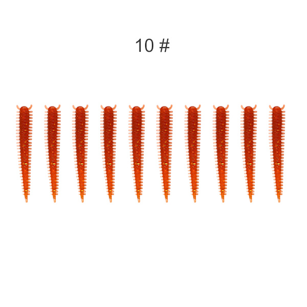 10 stk Elastiske Mask Fiskebete Myk Daggmark Maggot Lokker Tackle med Fiskete Lukt