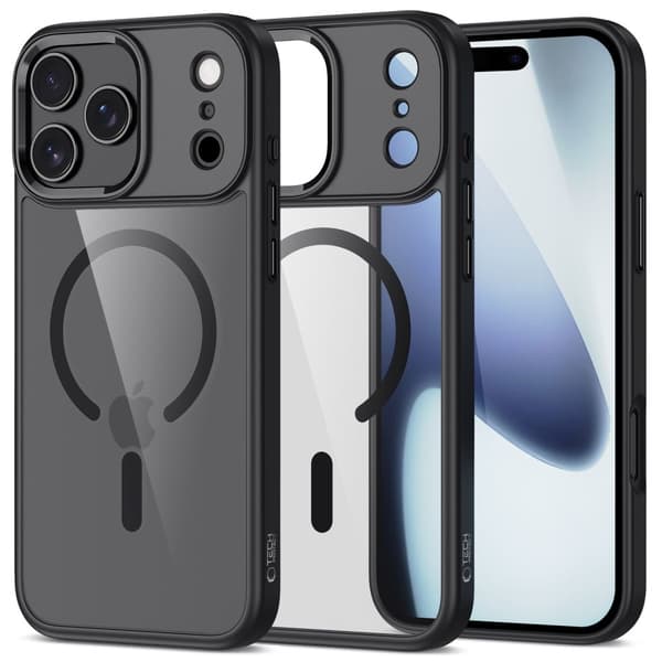 Tech-Protect Kompatibel med iPhone 17 Pro Deksel MagSafe MagMat Svart/Transparent 70