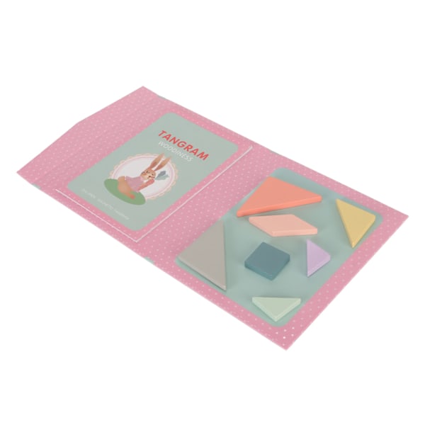 Magnetisk Tangram Portabel Häftesmodell Pedagogisk Ljusstarka Färger Pussel Tangram Leksak för Barn Över 36 Månader