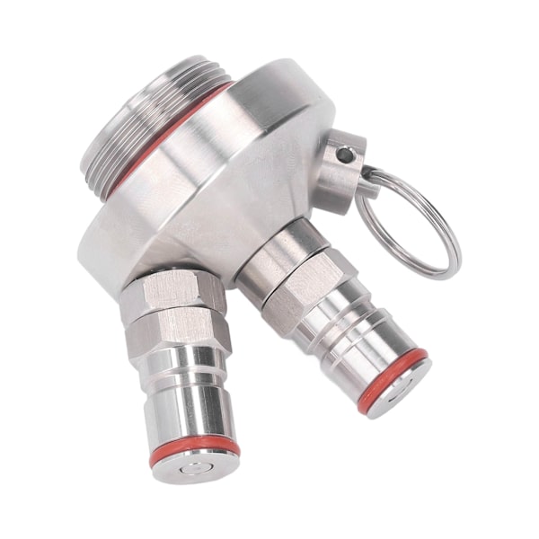 Mini Keg Dispenser Ølhanen Dobbelt Ball Lock Rustfrit Stål med Slange Reservepakning