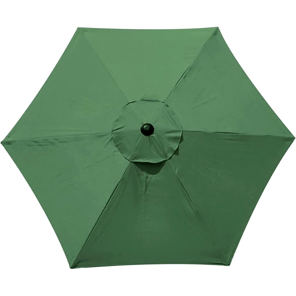 Ersättningsbeskyttelse for parasoll, 6 revben, 2 m, vandtæt, anti-UV, ersättningstyg, mörkgrön