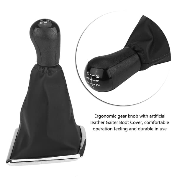 6-trins Gear Stick Shift Knob Gaiter Boot Cover til Ford Focus MK2 2004-2008
